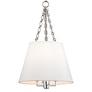 Hudson Valley Burdett 4 Light 24 Inch Pendant Light in Polished Nickel