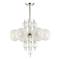 Hudson Valley Calypso by Corey Damen Jenkins 6 Light Chandelier in Polished Nickel