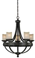 Halifax 5-Light Chandelier in Black Walnut