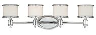 Carlisle 4-Light Bathroom Vanity Light in Chrome