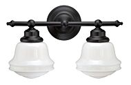 Huntley 2-Light Bathroom Vanity Light in Oil Rubbed Bronze