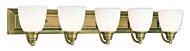 Springfield 5-Light Bathroom Vanity Light in Antique Brass