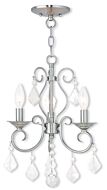 Donatella 3-Light Mini Chandelier with Ceiling Mount in Brushed Nickel