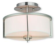 Wesley 2-Light Ceiling Mount in Brushed Nickel