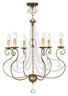 Isabella 6-Light Chandelier in Hand Applied European Bronze