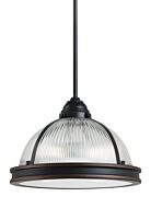 Sea Gull Pratt Street Prismatic 2 Light 9 Inch Pendant Light in Autumn Bronze