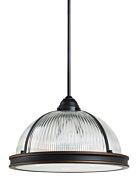 Sea Gull Pratt Street Prismatic 3 Light 10 Inch Pendant Light in Autumn Bronze