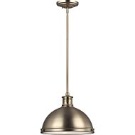 Sea Gull Pratt Street Metal 2 Light 10 Inch Pendant Light in Satin Brass