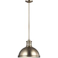 Sea Gull Pratt Street Metal 3 Light 13 Inch Pendant Light in Satin Brass