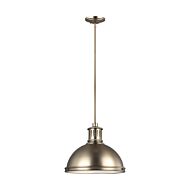 Pratt Street Metal 3-Light Pendant in Satin Brass