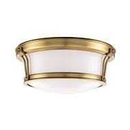 Hudson Valley Newport 2 Light Ceiling Light in Aged Brass