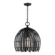 Hanalei 1-Light Pendant in Midnight Black