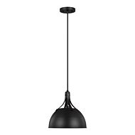 Rockland One Light Pendant in Midnight Black by Visual Comfort Studio