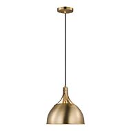 Rockland One Light Pendant in Satin Brass by Visual Comfort Studio