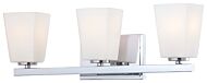 Minka Lavery City Square 3 Light Bathroom Vanity Light in Chrome