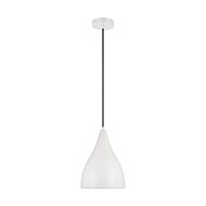 Oden One Light Pendant in Matte White by Visual Comfort Studio