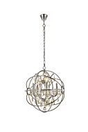 Geneva 5-Light Pendant in Polished Nickel