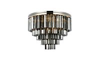 Sydney 17-Light Flush Mount in Polished Nickel