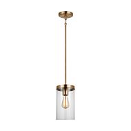 Zire 1-Light Pendant in Satin Brass