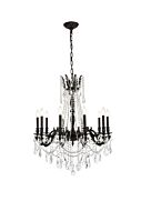 Rosalia 10-Light Chandelier in Dark Bronze