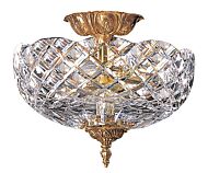 Ceiling Mount Two Light Semi Flush Mount in Olde Brass by Crystorama