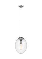 Leo 1-Light Pendant in Satin Aluminum