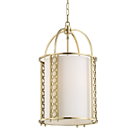 Hudson Valley Infinity 4 Light 26 Inch Mini Pendant in Aged Brass