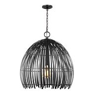 Hanalei One Light Pendant in Midnight Black by Visual Comfort Studio