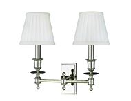 Hudson Valley Ludlow 2 Light 13 Inch Wall Sconce in Polished Nickel