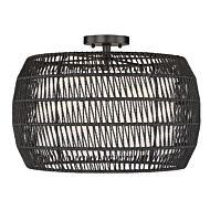 Everly Four Light Semi Flush Mount in Matte Black by Golden