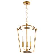 Mantle Three Light Entry in Gold Leaf by Quorum International