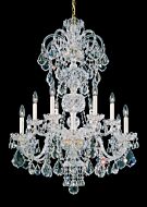 Olde World 12 Light Chandelier in Silver by Schonbek