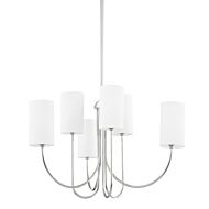 Harlem 6-Light Chandelier in Polished Nickel