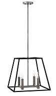 Fulton 4-Light LED Pendant in Aged Zinc