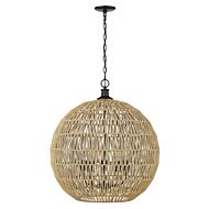 Florence Five Light Pendant in Matte Black by Golden