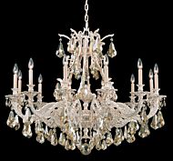 Sophia 12 Light Chandelier in Heirloom Gold by Schonbek