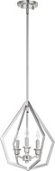 Quorum Knox 3 Light 14 Inch Pendant Light in Satin Nickel