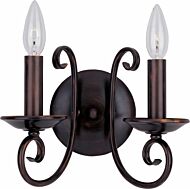 Loft Two Light Wall Sconce in Oil Rubbed Bronze by Maxim