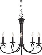 Maxim Lighting Loft 5 Light Chandelier in Oil Rubbed Bronze