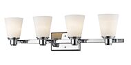 Z-Lite Kayla 4-Light Bathroom Vanity Light In Chrome