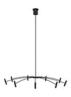 Aerial LED Chandelier in Matte Black by Visual Comfort Modern