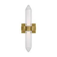 Langston 1-Light LED Bathroom Vanity Light Sconce in Plated Brass