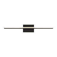 Span 1-Light LED Bathroom Vanity Light in Nightshade Black