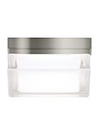 Boxie 1-Light LED Flush Mount in Satin Nickel