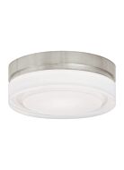 Cirque 1-Light LED Flush Mount in Satin Nickel