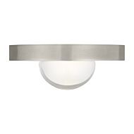 Ebell 1-Light LED Flush Mount in Antique Nickel