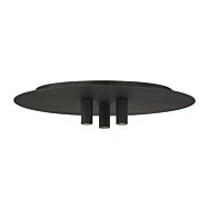 Ponte 1-Light 2.90"H LED Flush Mount in Nightshade Black