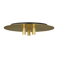 Ponte 1-Light 2.90"H LED Flush Mount in Natural Brass