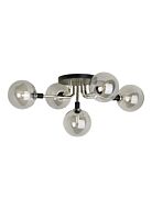 Tech Viaggio 5 Light 2700K LED 22 Inch Ceiling Light in Smoke/Polished Nickel