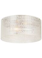 Tech Vetra 2 Light 2700K LED 13 Inch Ceiling Light in Satin Nickel and Linen